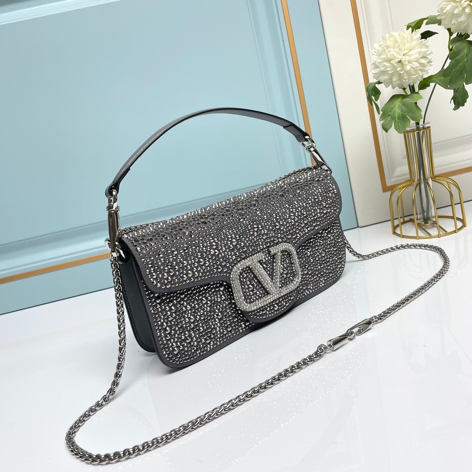 Ladies New High-looking Rhinestone Chain Bag