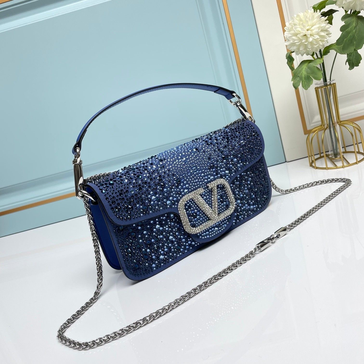 Ladies New High-looking Rhinestone Chain Bag