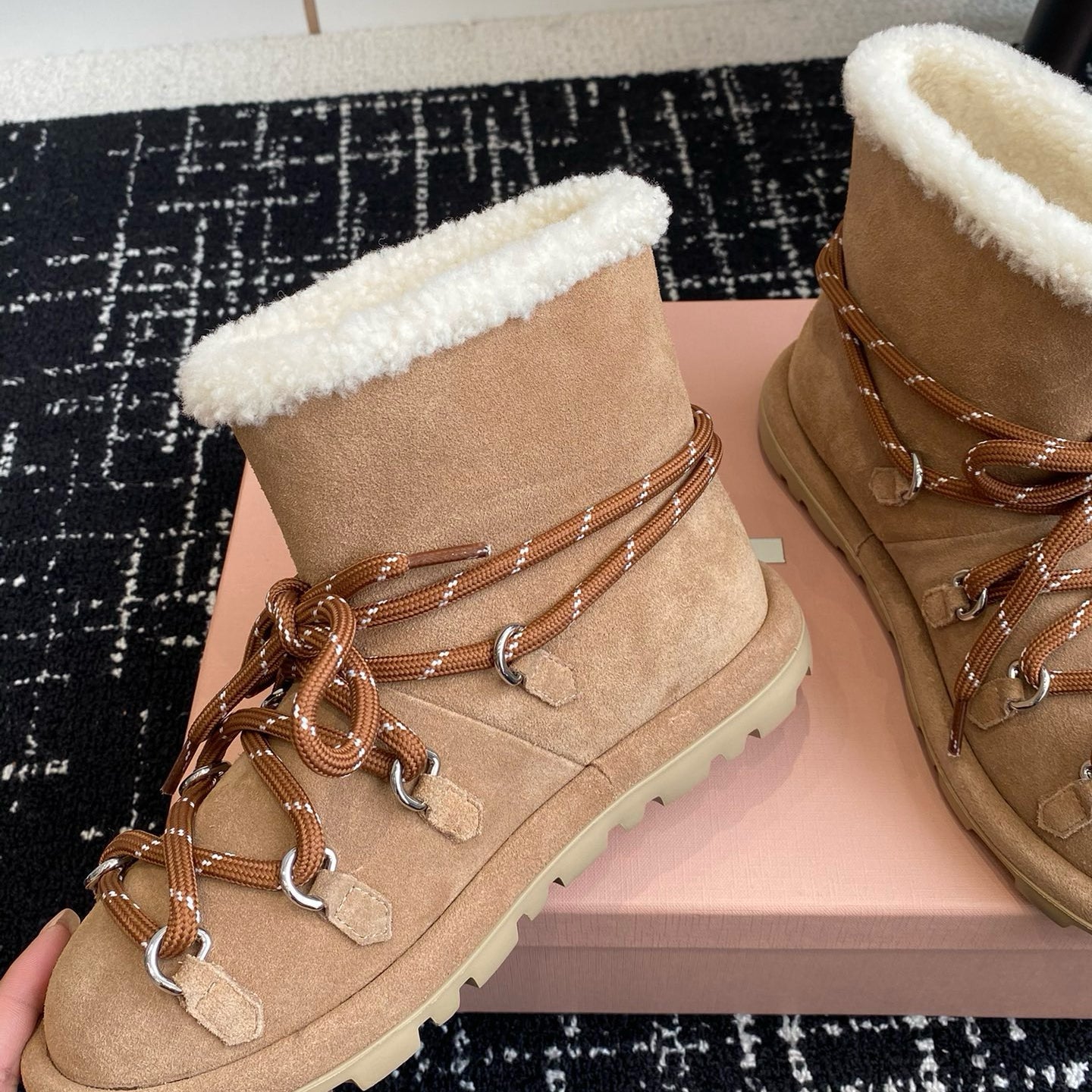 Women's Fashion High Top Fleece Snow Boots