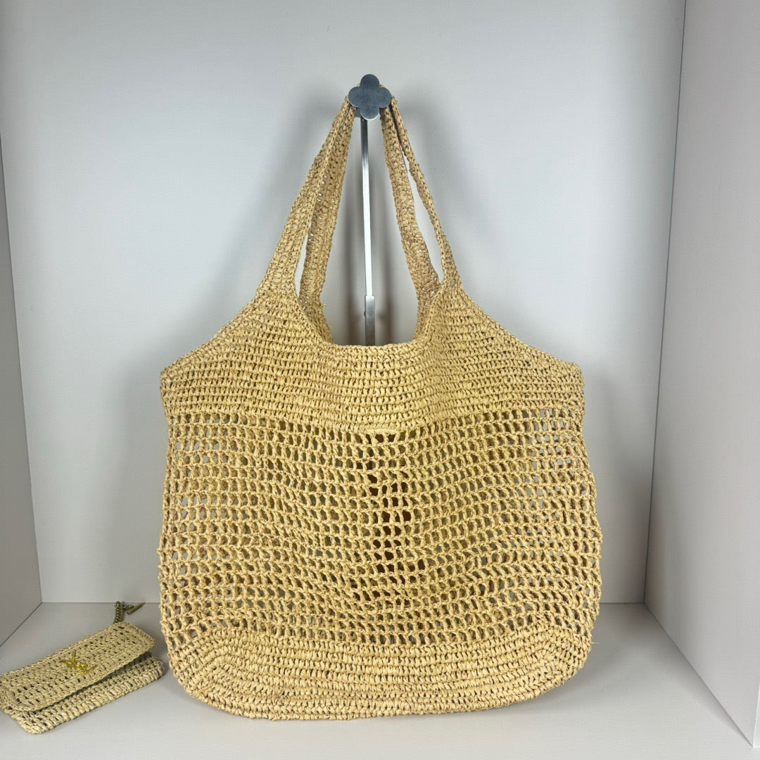 Women's Straw Large Capacity Shoulder Handbag