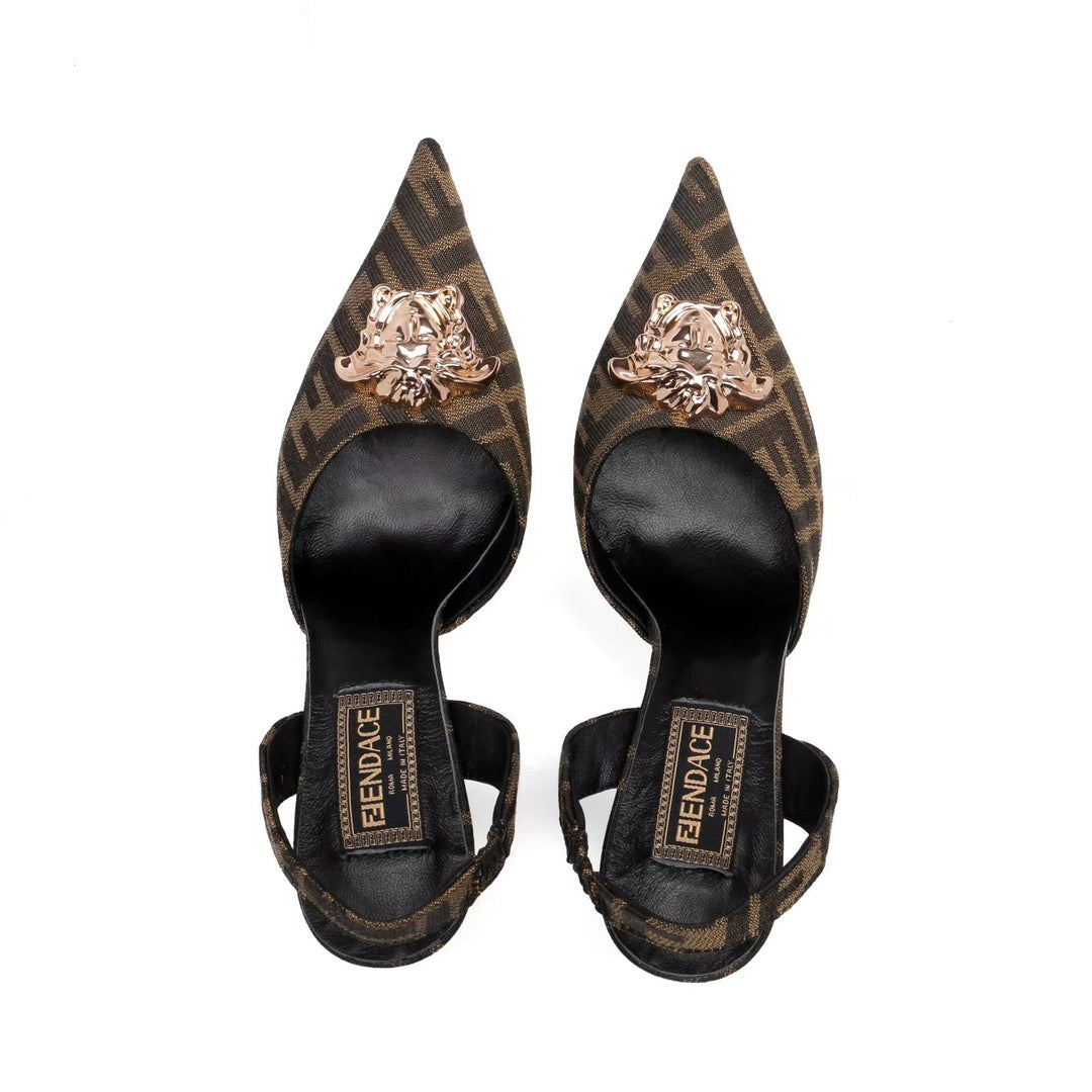 Women's Fashion Jacquard High Heel Sandals