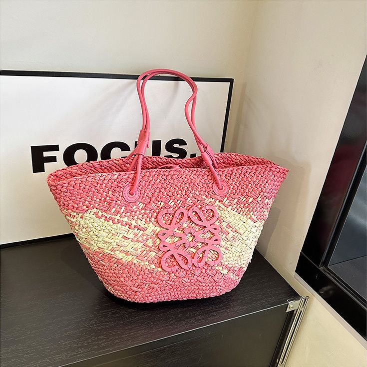 Women's Straw Casual Beach Handbag